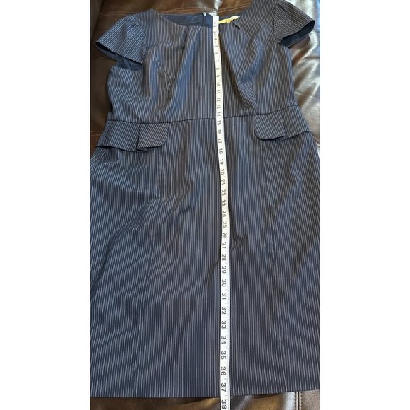 Alex Marie Straight Dress Cap Sleeve Light Black White Stripe Women's Size 14 - Picture 8 of 12
